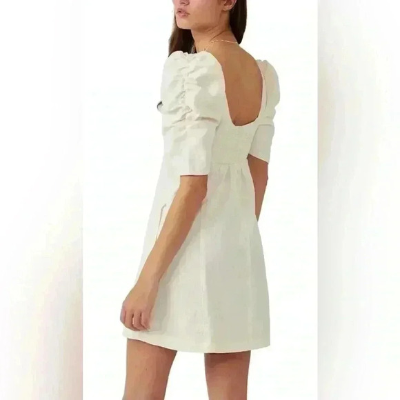 NWT FREE PEOPLE Cheyenne Denim Mini Dress - Size Small - 100% Cotton - Picture 2 of 13